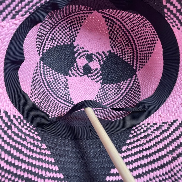 Kate Spade Pink and Black Patterned Hat
